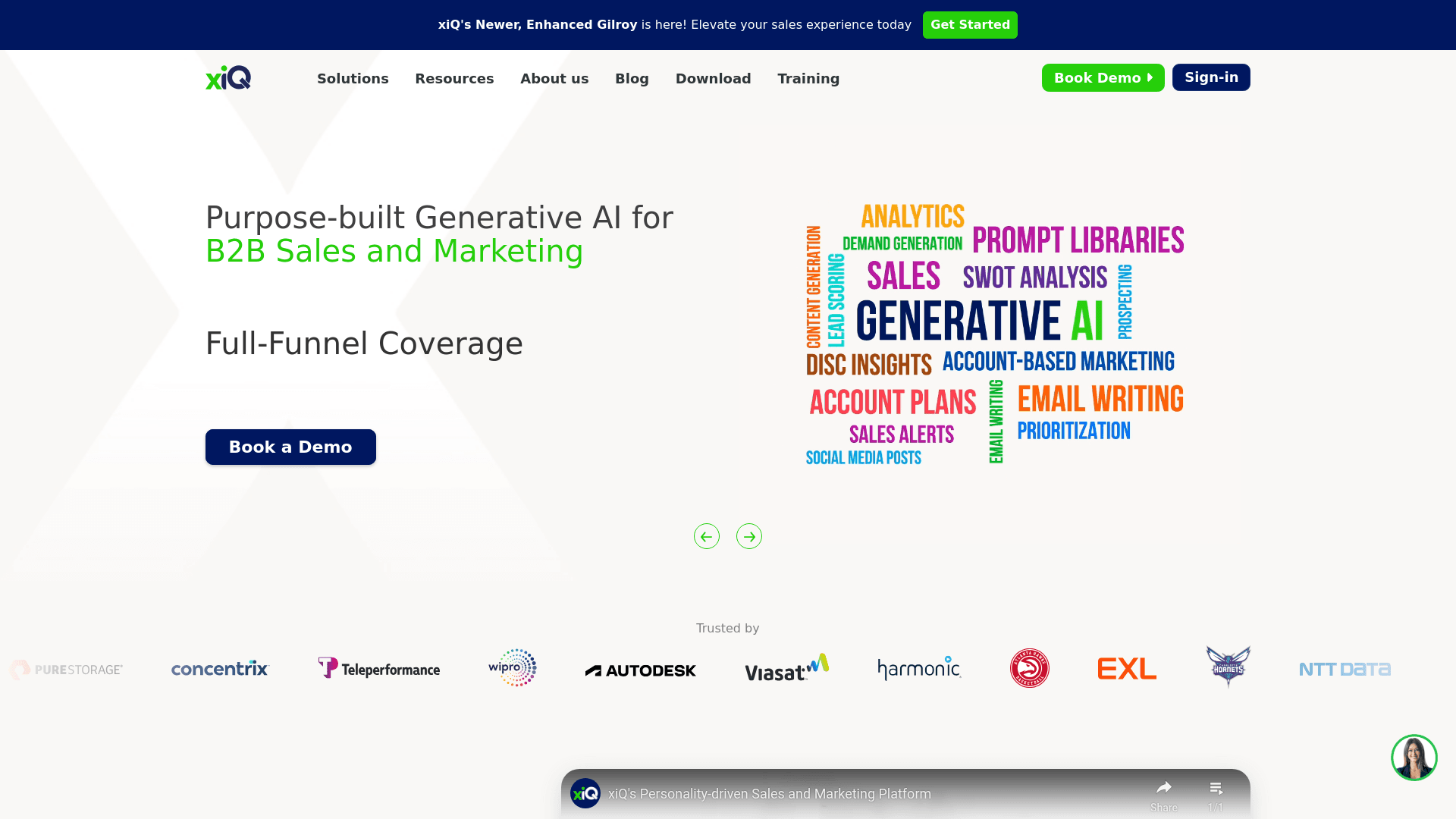 Pricing page of xiQ