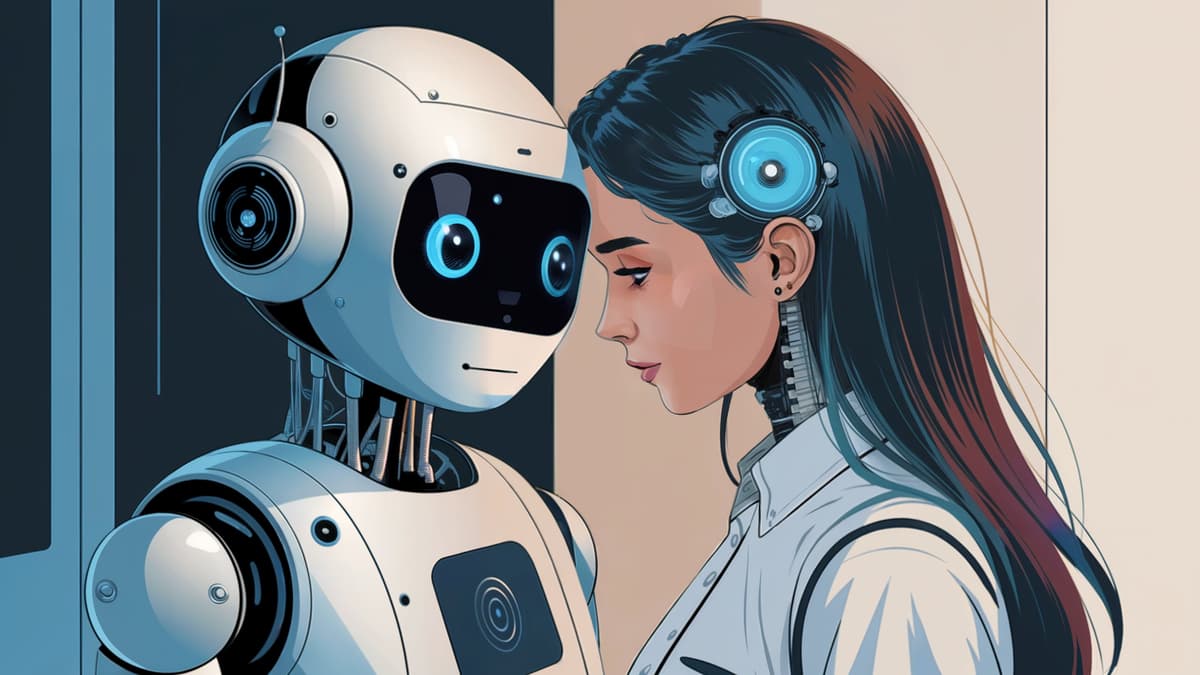 girl and robot